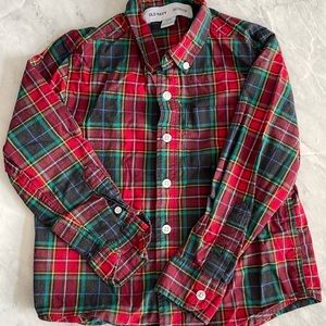 Button down plaid shirt